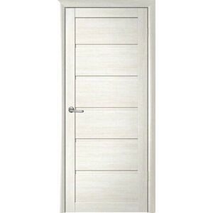 Межкомнатная дверь (дверное полотно) Albero Вена Эко-Шпон / Белый кипарис / Глухое 60х200
