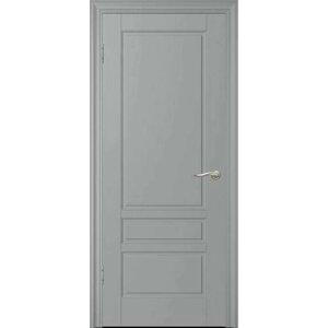 Межкомнатная дверь (дверное полотно) WanMark Скай-3 / ПГ серая эмаль 60х200