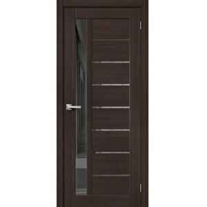 Межкомнатная дверь эко шпон bravo x Браво-27 остекленная Wenge Melinga mr. wood