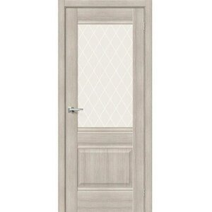 Межкомнатная дверь эко шпон prima Прима-3 остекленная Cappuccino Melinga mr. wood