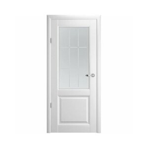 Межкомнатная дверь (комплект) Albero Эрмитаж-4 покрытие Vinyl / ПО, Белый Квадро 70х200