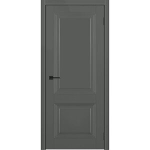 Межкомнатная дверь комплект "Соло" глухое полотно + погонаж, покрытие Эмалекс, толщина полотна 36 мм, размер 2000х800мм Цвет: Антрацит