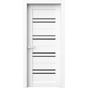Межкомнатная дверь ВДК ECO Deliss 306, Цвет белоснежная шагрень, 800x2000 мм (комплект: полотно + коробочный брус + наличники)