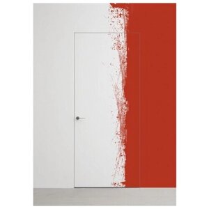 Межкомнатная скрытая дверь Filomuro Elen ALU Кромка алюминиевая с четвертью, под окраску 2000*900 (полотно)