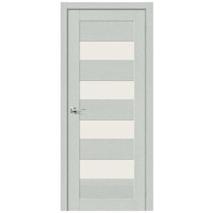 Межкомнатные двери Bravo Браво-23 Grey Wood / Magic Fog, межкомнатные двери Браво, экошпон 200*90 Grey Wood