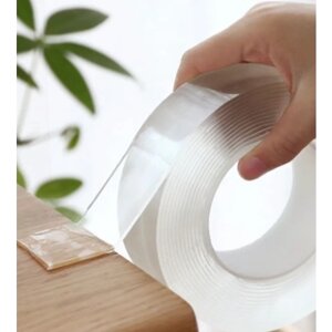 Многоразовая крепежная лента Ivy grip tape / Прозрачная клейкая лента 3 метра