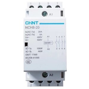 Модульный контактор CHINT NCH8-20/22 20A 2нз+2но AC220/230в 50гц (R) 20а