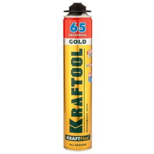 Монтажная пена Kraftool KraftFlex Gold Pro 65 41194 850 мл всесезонная