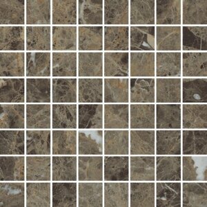 Мозаика Италон Charme Deluxe Emperador Dark Lux Mosaico 3.5х3.5 29.2x29.2 610110000636