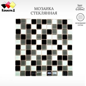 Мозаика стеклянная Керамоград FA066.070.080 30х30см 1 сетка