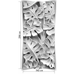 Мраморные обои Гипсовые листы (белые), лист 142х284 см, 4,033 кв. м.