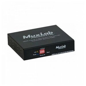 MuxLab 500762-TX передатчик-энкодер HDMI и Audio over IP, сжатие H. 264/H. 265, с PoE