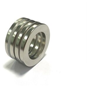 Неодимовый магнит 28х18х3 мм, кольцо - 4 шт