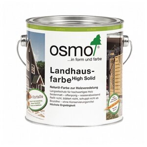 Непрозрачная краска для наружных работ OSMO Landhausfarbe (2404 Темно-зеленая, 2.5 л)