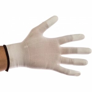 Нейлоновые перчатки с полиуретановым покрытием кончиков пальцев ULTIMA белые ULT620F/L