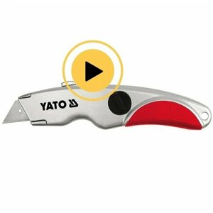Нож YATO с выдвижным трапециевидным лезвием, сталь SK5, YT-7520