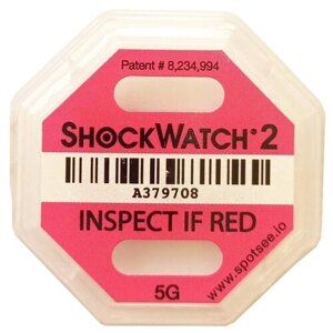 Одноразовый индикатор удара Шоквотч 2 / ShockWatch 2, 5G (упаковка 10 штук)