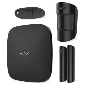 Охранная система AJAX Комплект сигнализации StarterKit (HubKit) черный