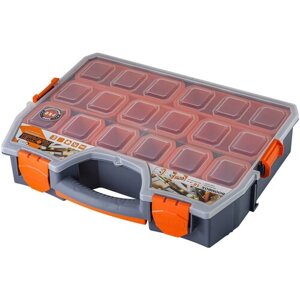 Органайзер Boombox универсальный с прозрачной крышкой на защелках, контейнер для хранения строительных аксессуаров метизов гвоздей 46,2x36,5x9,2см