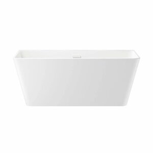 Отдельностоящая ванна акриловая 150 х 77 см Wellsee Graceful Pro 230902002 в наборе 4 в 1: ванна белый глянец, ножки, экран, слив-перелив