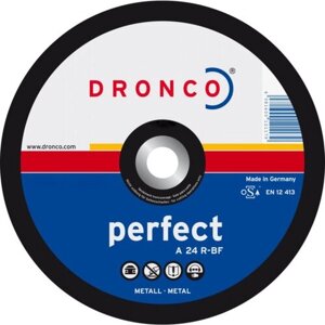 Отрезной диск по металлу Perfect A24R, T41, 180x3x22,23 Dronco (1шт)