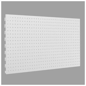Панель для стеллажа, 3590 см, перфорированная, шаг 2,5 см, цвет белый