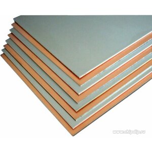 Panel VT-4A2 (OBSOLETE), Ламинат с алюминиевым основанием (препрегом), 2.2 Вт/м К), керамический наполнитель, 253х203х1мм