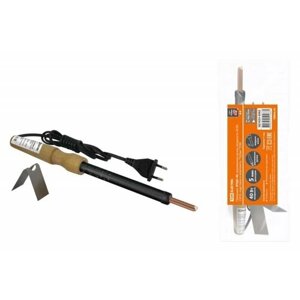 Паяльник ЭПЦН-40, деревянная ручка, мощность 40 Вт, 230 В, подставка в комплекте, "Рубин" TDM SQ1025-0502