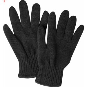 Перчатки для зимних садовых работ акриловые размер 10 цвет черный (2 шт.)