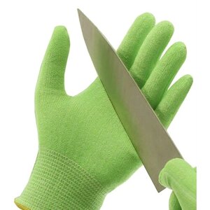 Перчатки от порезов JC061 (XXL) Самурай" из HPPE-нити, для работы со стеклом и металлом, зеленые - 1 пара