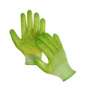 Перчатки текстильные, с ПВХ пропиткой, зелёные,