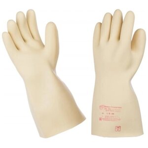 Перчатки защитные КНР резиновые, диэлектрические, класс защиты 0, латекс, размер 2 (латекс)