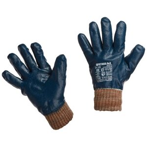 Перчатки защитные полушерстяные Арктика №3 утепленные, манжета резинка, размер 10 (XL), 1 пара