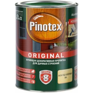 Pinotex ORIGINAL Кроющая декоративная пропитка для дерева, 0.9л, бамбук 004