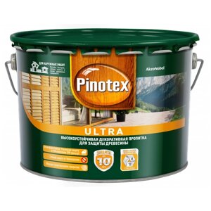 Pinotex Ultra / Пинотекс Ультра антисептик для древесины 9л тик