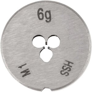 Плашка М1х0.25 мм NORGAU Industrial метрическая, для нарезания резьбы с крупным углом профиля 60, по DIN223, HSS, диаметр 16 мм