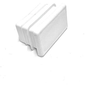 Пластиковая заглушка для профильной трубы 25х40, белого цвета (10 шт)