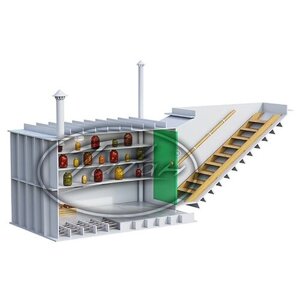 Пластиковый погреб титан -Фермер"боковой вход). 2500х2400х2000