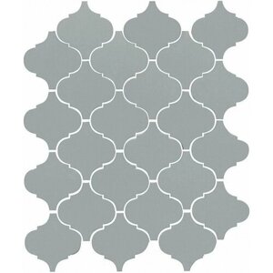 Плитка Арабески глянцевый серый 26х30