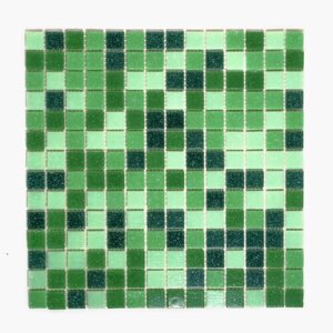 Плитка мозаика MIRO (серия Einsteinium №308), стеклянная плитка мозаика для ванной комнаты, для душевой, для фартука на кухне, 11 шт.