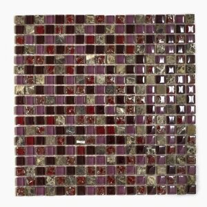 Плитка мозаика MIRO (серия Krypton №154), каменная плитка мозаика для ванной комнаты и кухни, для душевой, для фартука на кухне, 6 шт.