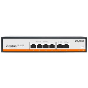POE-коммутатор SVB-604PC 4 порта+2 uplink (для питания IP-видеокамер)