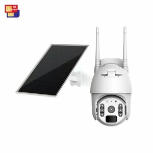 Поворотная беспроводная 4G 2MP уличная IP-камера Link ZC301 Solar (2MP-4G) (Q23324ZCY) с солнечной панелью 6Вт и аккумулятором, с записью на SD и 2-ст