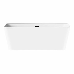Пристенная акриловая ванна 170 х 78 см Wellsee Bromance 231601003 в наборе 4 в 1: прямоугольная ванна белый глянец, ножки, экран, слив-перелив
