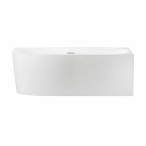 Пристенная угловая ванна акриловая 170 х 75 см с каркасом и экраном Wellsee Belle Spa 2.0 235806001 в наборе 4 в 1: асимметричная ванна белый глянец (правый разворот), каркас, экран, слив-перелив