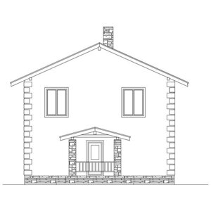 Проект газобетонного дома Catalog-Plans-40-04R (132,44кв. м, 10x9,5м, газобетон 400)