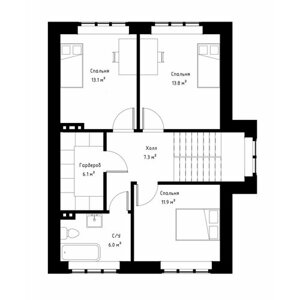 Проект «топдом 2.38» 123 м²