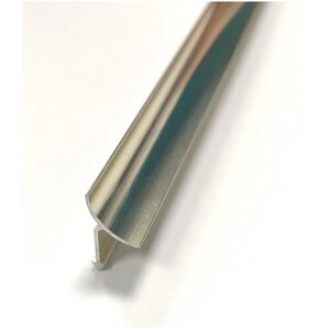 Профиль алюминиевый внутренний универсальный для плитки до 10 мм, длина 2,7м, ПО-В9 Анод золото глянец