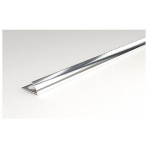 Профиль полукруглый внешний алюминиевый для плитки до 10 мм, длина 2,7м, ПО-10, Анод серебро глянец