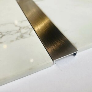 PROLISTEL P ALL -Алюминиевый профиль п-образный цвет титан шлифованный размер 7х25х7 мм длина 2.7 метра